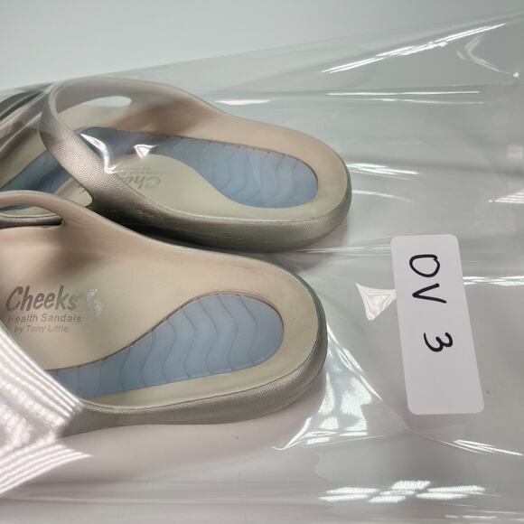 Cheeks Health Sandals by Tony Little Silver Comfort Arch Support Women’s Size 9 - Picture 10 of 10